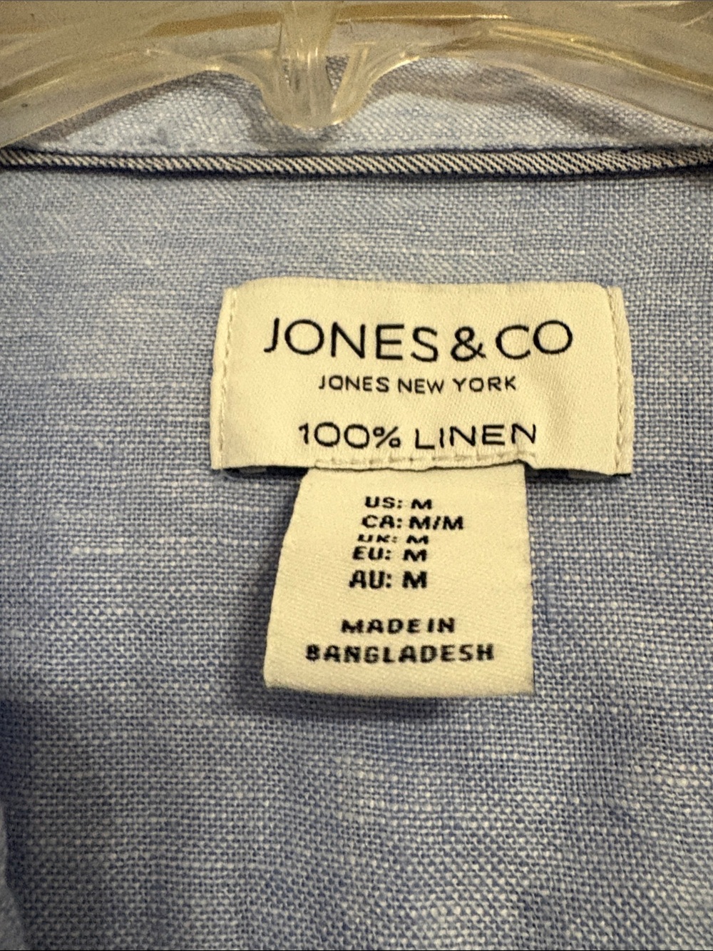 Jones New York Light Blue Linen Jean-Style Jacket - Picture 2 of 3